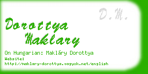 dorottya maklary business card