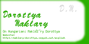 dorottya maklary business card